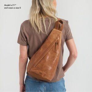 The Sak Geo Brown Leather Backpack